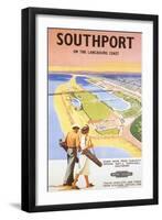 Travel Poster for Southport-null-Framed Art Print