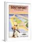 Travel Poster for Southport-null-Framed Art Print