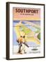 Travel Poster for Southport-null-Framed Art Print