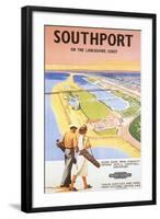 Travel Poster for Southport-null-Framed Art Print