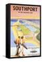 Travel Poster for Southport-null-Framed Stretched Canvas