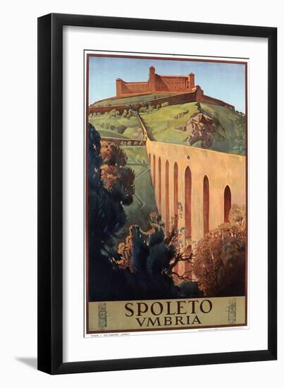 Travel Poster for Spoleto-null-Framed Art Print