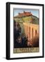 Travel Poster for Spoleto-null-Framed Art Print