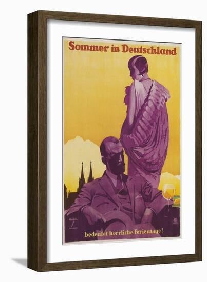 Travel Poster for Summer in Germany-null-Framed Giclee Print