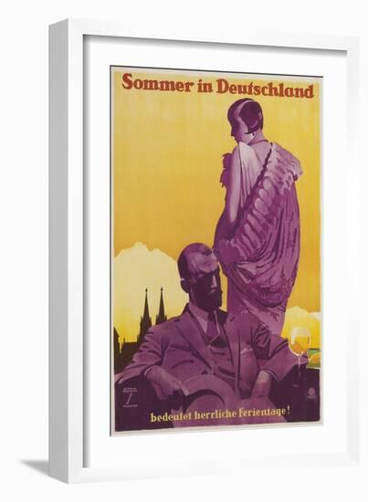 Travel Poster for Summer in Germany-null-Framed Giclee Print