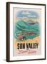 Travel Poster for Sun Valley-null-Framed Art Print