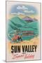 Travel Poster for Sun Valley-null-Mounted Art Print