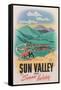 Travel Poster for Sun Valley-null-Framed Stretched Canvas