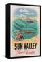 Travel Poster for Sun Valley-null-Framed Stretched Canvas