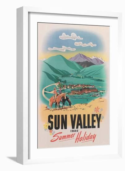 Travel Poster for Sun Valley-null-Framed Art Print