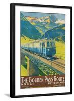 Travel Poster for Swiss Railway-null-Framed Art Print