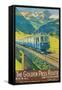 Travel Poster for Swiss Railway-null-Framed Stretched Canvas