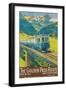 Travel Poster for Swiss Railway-null-Framed Art Print