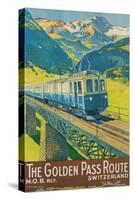 Travel Poster for Swiss Railway-null-Stretched Canvas