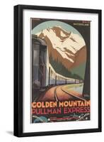 Travel Poster for Swiss Trains-null-Framed Art Print