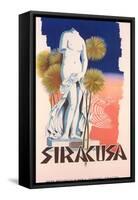 Travel Poster for Syracuse, Sicily-null-Framed Stretched Canvas