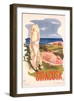 Travel Poster for Syracuse, Sicily-null-Framed Art Print