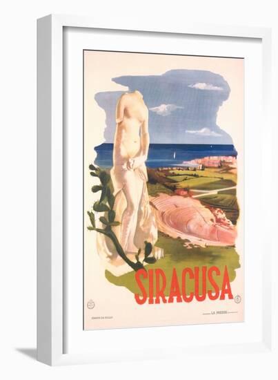 Travel Poster for Syracuse, Sicily-null-Framed Art Print