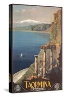 Travel Poster for Taormina-null-Stretched Canvas