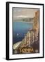 Travel Poster for Taormina-null-Framed Art Print