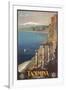 Travel Poster for Taormina-null-Framed Art Print