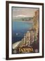 Travel Poster for Taormina-null-Framed Art Print