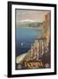 Travel Poster for Taormina-null-Framed Art Print