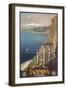 Travel Poster for Taormina-null-Framed Art Print