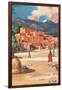 Travel Poster for Taos Pueblo-null-Framed Art Print