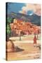 Travel Poster for Taos Pueblo-null-Stretched Canvas