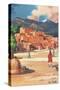 Travel Poster for Taos Pueblo-null-Stretched Canvas