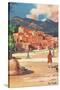 Travel Poster for Taos Pueblo-null-Stretched Canvas