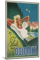 Travel Poster for the Dolomites, Italy-Found Image Press-Mounted Giclee Print