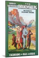 Travel Poster for the Drakenburg, South Africa-null-Mounted Art Print
