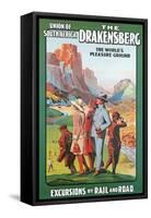 Travel Poster for the Drakenburg, South Africa-null-Framed Stretched Canvas