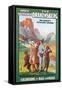 Travel Poster for the Drakenburg, South Africa-null-Framed Stretched Canvas