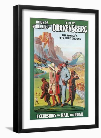 Travel Poster for the Drakenburg, South Africa-Found Image Press-Framed Giclee Print