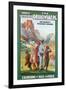 Travel Poster for the Drakenburg, South Africa-Found Image Press-Framed Giclee Print