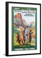 Travel Poster for the Drakenburg, South Africa-Found Image Press-Framed Giclee Print