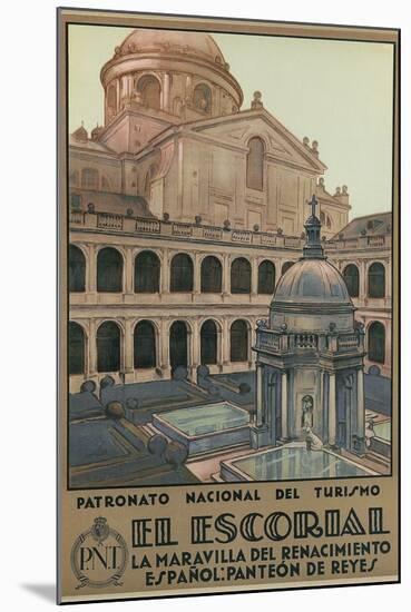 Travel Poster for the Escorial, Spain-Found Image Press-Mounted Giclee Print