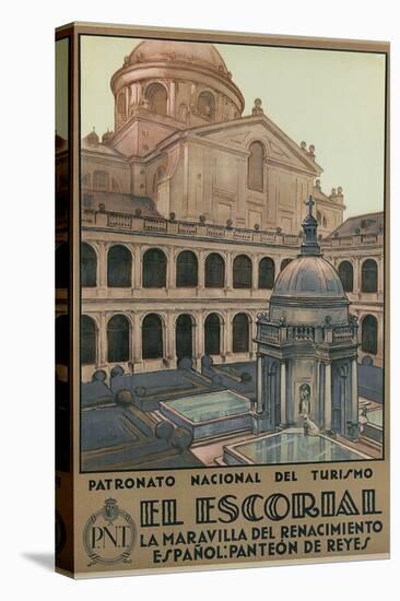 Travel Poster for the Escorial, Spain-Found Image Press-Stretched Canvas