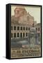 Travel Poster for the Escorial, Spain-Found Image Press-Framed Stretched Canvas