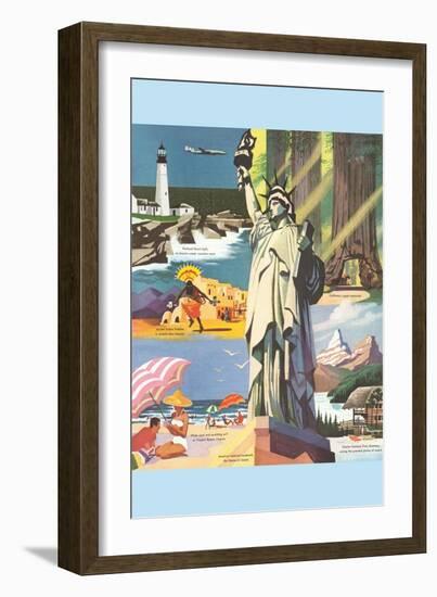 Travel Poster for the Us-null-Framed Art Print