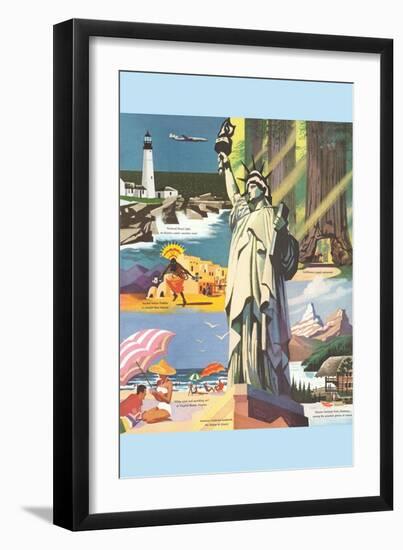 Travel Poster for the Us-null-Framed Art Print