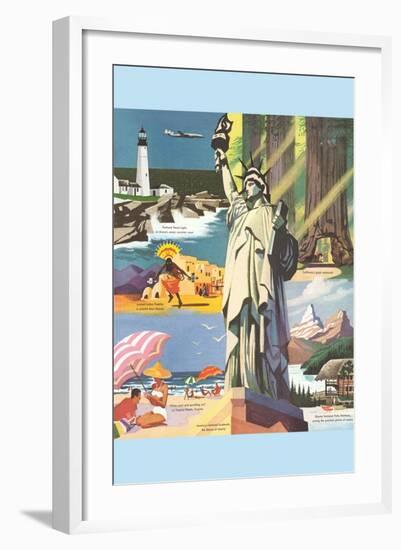 Travel Poster for the Us-null-Framed Art Print