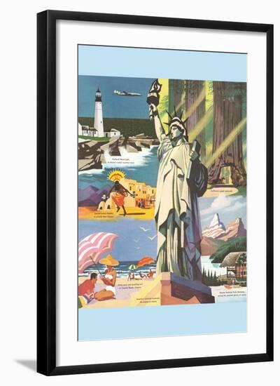 Travel Poster for the Us-null-Framed Art Print