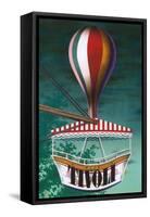 Travel Poster for Tivoli-null-Framed Stretched Canvas