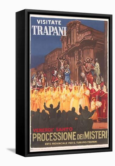 Travel Poster for Trapani-null-Framed Stretched Canvas