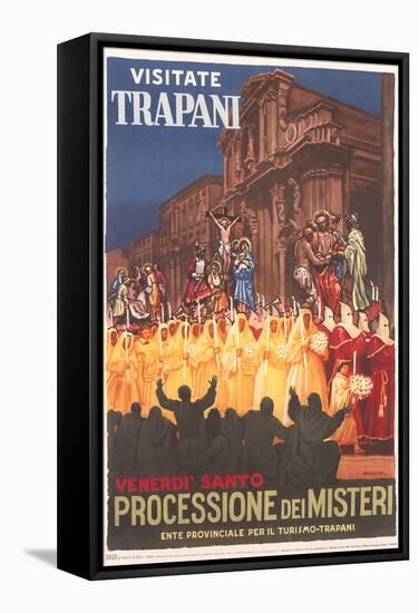 Travel Poster for Trapani-null-Framed Stretched Canvas