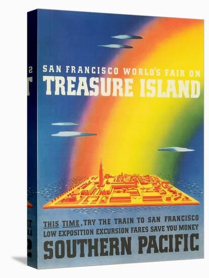 Travel Poster for Treasure Island Exposition-null-Stretched Canvas